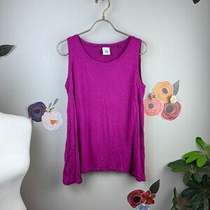 CAbi Purple Flowy Basic Tank - Size - XS